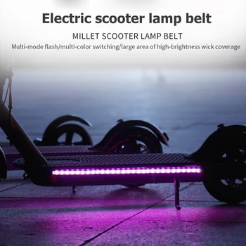 2stk LED Strip Lights Chassis Dekorativ Lampe Scooter Farverig for Xiaomi Mijia M365/M365 Pro El-Scooter