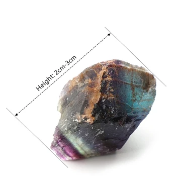 Kreative Stlye Naturlige Fluorit Crystal Farverige Stribet Satin Kvarts Krystal Sten Punkt Healing Wand Behandling Sten