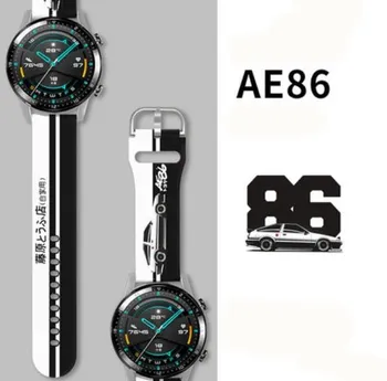 Initial D AE86 Fujiwara Tofu Shop Armbånd Smartwatch Band 20mm 22mm Silikone Rem Til Huawei GT 2 2E Magiske Ur 2 42mm 46mm