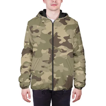 Mænds jakke 3D camouflage khaki