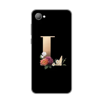 Blomst 26 engelsk Navn Breve Brugerdefinerede Indledende Case Til HTC Desire 12 Blød Silikone Cover