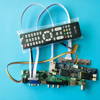 VGA AV-USB-1280*1024 til QD19EL01/QD170E1LG02/QD170E1LG03/QD17EL07 panel 4CCFL LCD-skærm-controller board kit 30 Pin LVDS