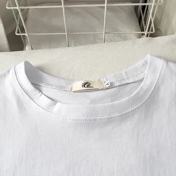 Sommeren 2021 Nye franske Stil Bomuld Skulder T-shirt til Kvinder kortærmet Western Stil Alder-at Reducere Alsidig koreansk Stil Top