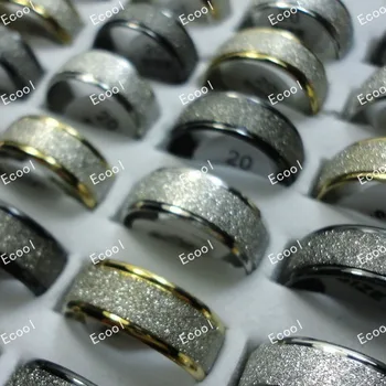 150pcs engros smykker ring Blandede partier mode smuk matteret rustfrit stål ringe gratis fragt BL308