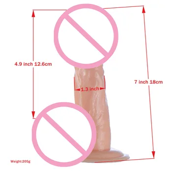 Jelly Kødet 7 Tommer Realistisk stor Dildo Med Kugler sugekop Dildo Perfekte Størrelse Falske Penis voksen Sex Legetøj til kvinder