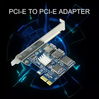 PCI-E 1 Til PCI-E-Adapter Riser-Kort PCI-E 1X Til Ekstern 4 PCI-E USB 3.0 Adapter Multiplikator Kort For BTC Miner