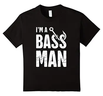 Sjove Bas Fishinger T-Shirt 2018 Mærke Tøj Slim Fit Udskrivning Print T-Shirt Man Kort Mænds Høj Kvalitet Tees Top Tee