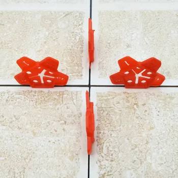 50stk Plast niveau kiler gulv væg Slids Locator Klip genanvendelige keramiske fliser fladskærms leveling system positionering fastsættelse værktøj