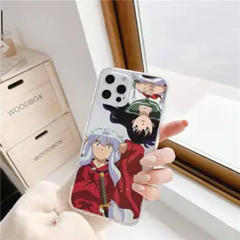 Anime Inuyasha Telefonen Tilfælde Gennemsigtig for iPhone 11 12 6 7 8 Pro X XS Antal XR Plus Silikone Blød TPU Klart mobil tasker