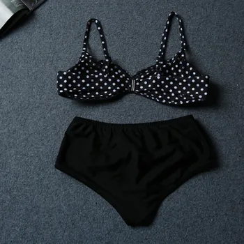 Sexet Prik Print Bikini Sæt Nye Kvinder Plus Størrelse 5XL badetøj Badetøj, Sommer, Strand Slid Kvindelige Høj Talje Badedragt 0108