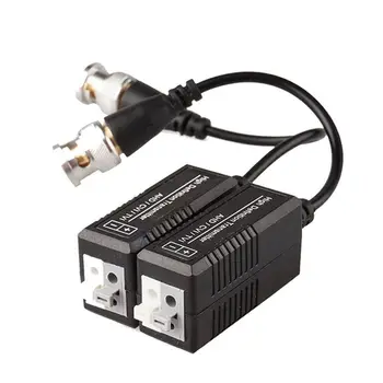 4 Par 8 Stykker Passiv Video Balun Transmitter & Transceiver med Kabel til 1080P TVI/CVI/TVI/AHD/960H DVR Kamera CCTV-System,