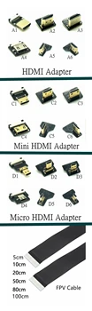 C6 FPC Bånd Flade HDMI-kompatibelt Kabel-Micro HDTV Mini 90 Graders Venstre Højre Op Ned Vinklet For HDTV FPV HD Hindbær Antenne