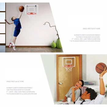Børn Hængende Basketball Hoop Klassiske Tekstur Praktiske Holdbare Mini Døren Væggen Basket Ball yrelsen Legetøj med Pumpe