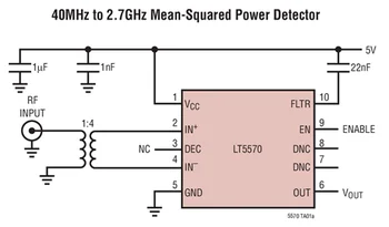 LT5570IDD LT5570 - Hurtig Reaktion, 40MHz til 2,7 GHz Mean-Squared Magt Detektor
