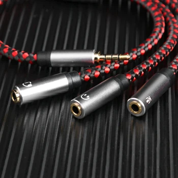 3,5 mm Audio Jack Splitter Kabel til Telefonen, MP3-Afspiller Hovedtelefoner 1 Mandlige og 3 Kvindelige AUX Adapter Ledning