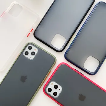 2021 Nye Mode Matteret Føler sig Gennemsigtig Phone Case For iPhone 12 Pro Max X XR XS 11 Mini 8 7 6'ere Plus Silicone Soft Frame Cover