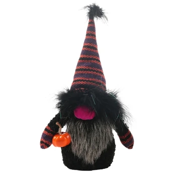2021 Nye Halloween Græskar Ansigtsløse Gnome Bløde Dukke Svenske Tomte Elf, Dwarf Ornament