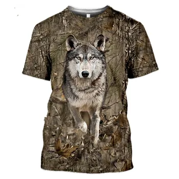 Sommeren afslappet mænds T-shirt Camouflage jagt dyr kanin 3D-T-shirt fashion street kvinders pullover kortærmet T-shirt top