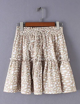 2020 foråret og sommeren polka dot print eksplosion plisseret mini nederdel