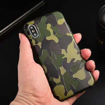 Boucho Relief Militær Camouflage Phone Case For iphone XS ANTAL XR-X XS 6 6s 7 8 Plus Dækning af Blød Silikone Tilfælde Capa 7plus 8plus
