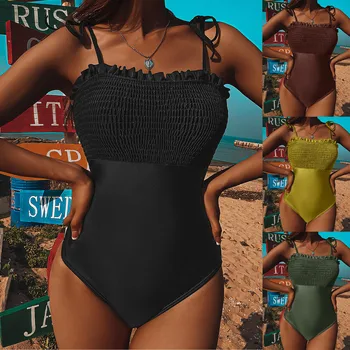 Sexet Bikini badedragt Til Kvinder Blade Print Bandage Bikini Sæt Push-up Brasilianske Badetøj Badetøj Svømme Ropa Mujer