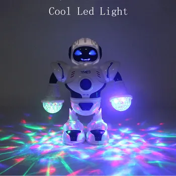 Elektronisk Rum Dansende Robot Med Dans, Musik, LED Lys, Legetøj, Kid bedste gave ven toy pædagogisk legetøj Gave Til Børnene spille gif