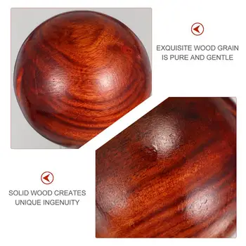 2stk Træ-Voksen, Carving Praktiske Håndværk Hånd Bolde Acupoint Massageapparat Massage Bolde