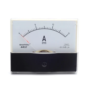 44C2 Analog DC-Amperemeter 15A/75mV Amperemeter Mekanisk Header Panel Meter Tester Amperemeter