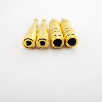 6.5 mm Female 3,5 mm Male Jack 3,5 mm Female til 6,35 mm hanstik Mono Audio Mikrofon Adapter Omformer Aux Kabel-Forgyldt