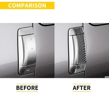Carbon Fiber til Nissan 350Z 2003-2009 Uden Udvendige dørhåndtag Cover Sticker Trim Beskyttende Tilbehør til Bilen