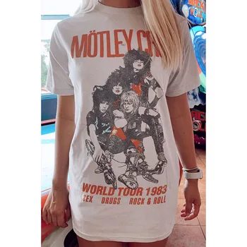 Mötley Crüe Unisex casual kort-langærmet T-shirt