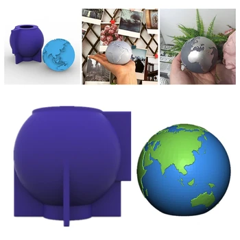 3D-Verden, Epoxy Harpiks Skimmel Stearinlys Gips Silicone Mould DIY Håndværk Desktop Ornamenter Støbning Værktøjer