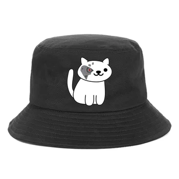 Anime Neko Atsume Tegnefilm Bucket Hat teenager Udendørs Fisker Hatte Sommeren Hip Hop Cap unisex Streetwear caps spand