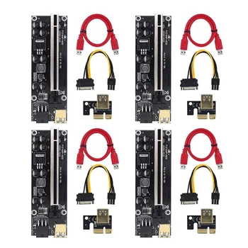 PCI-E-adapterkort VER009S Plus PCI-E 1X til 16X 6Pin USB3.0 til CITY Minedrift