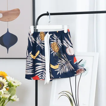 Kvinders Shorts 2021 Sommer Plus Size Bomuld, Silke Pyjamas Mode Elastisk Talje Løs Åndbar Pige Hjem Shorts Søde Bunde