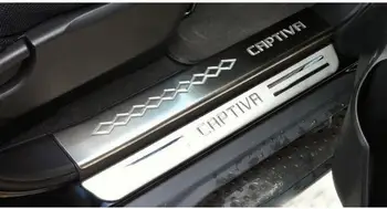 Høj kvalitet rustfrit stål Scuff Plate/Dør Karmen Protector Mærkat Bil Styling Til Chevrolet Captiva