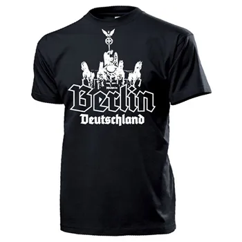 Berlin-Deutschland Kapital Tyskland Brandenburg Quadriga-T-Shirt. Sommer Bomuld kortærmet O-Neck Herre T-Shirt Nye S-3XL