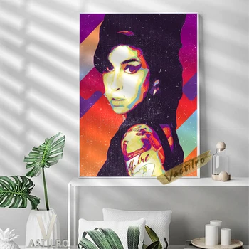 Amy Winehouse Soul Musik-Kendte Sanger Plakat Pop-Art Lærred Maleri Hjem Indretning Udskriver Nordisk Stil Væg Billeder Fans Gave
