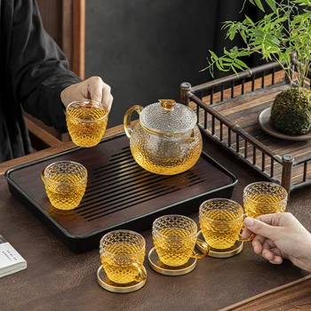 TANGPIN varmeandigt Glas Tekande Kogende Kedel Blomst tekande i Glas Te Sæt Drinkware
