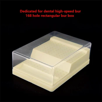 Dental 168-Hul Rektangulær High-Speed Bur Max Dental Bur Høj Temperatur Sterilisation Box