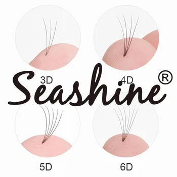 Seashine Høj Kvalitet, Kort Stængel russiske Volumen Vipper, 1 Skuffe 3D-4D-5D 6D 0.05 mm Premade Fans Naturlige Bløde Eyelaashes Udvidelser