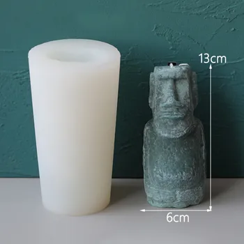 Opstandelse sten statue silikone materiale aromaterapi håndlavede lys skimmel-dekorative lys skimmel