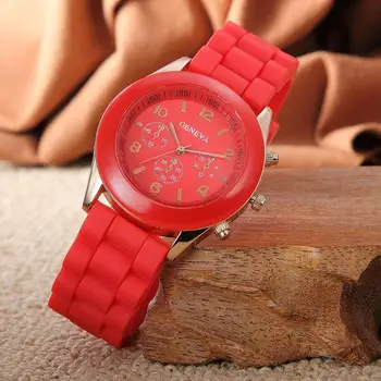 Genève Silikone Ure Mode Smukke Farverige Jelly Studerende Ur Casual Luxury Kvinden Se Zegarek Damski Reloj Mujer