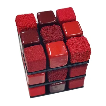 3D Silikone Formen Magic Cube Form Dessert Kager Skimmel Splejse Kage-Pladsen Brownie Forme Kage Udsmykning form Til bradepande