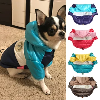 Vinteren Hund Tøj Pet Varm Dunjakke Vandtæt Hvalp Pels Hættetrøjer Tøj Til Små Chihuahua Bulldog Fransk Tøj Hunde