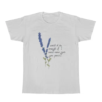 Mode Folklore Fred Toppe Bomuld t-shirt Unisex Harajuku Lavendel Grafik T-shirt Kvinde/Mand