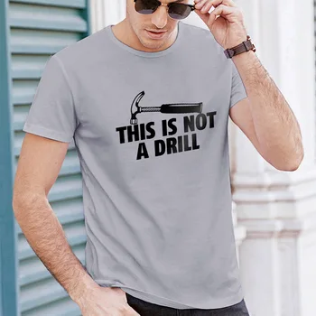 Tvoe Sjove Brev Print Sommer Mode T-Shirts til Mænd, Det Er Ikke En Boremaskine Herre Top Tøj O-hals Casual Grafiske T-Shirts til Mænd