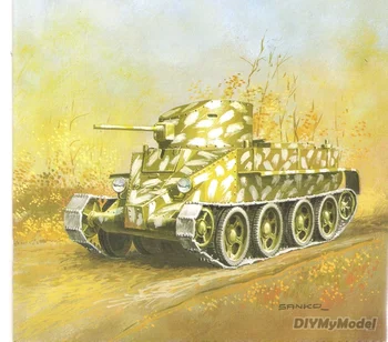 DIYMyModeI Tank Sovjetiske bt-2 fast tank DIY Håndværk Papir Model KIT, Håndlavet Legetøj, Puslespil Gave Filmens rekvisitter
