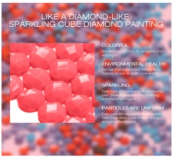 Diamant-Maleri DIY 5D Rhinestone Tegnefilm Blå Bil Cross Stitch Indretning Gaver Kits Kunst