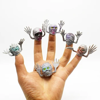 60Pcs/masse Nyhed PVC Grå Spøgelse Finger Marionet For at Fortælle Historier Halloween Sjovt Legetøj Action Figur Toy